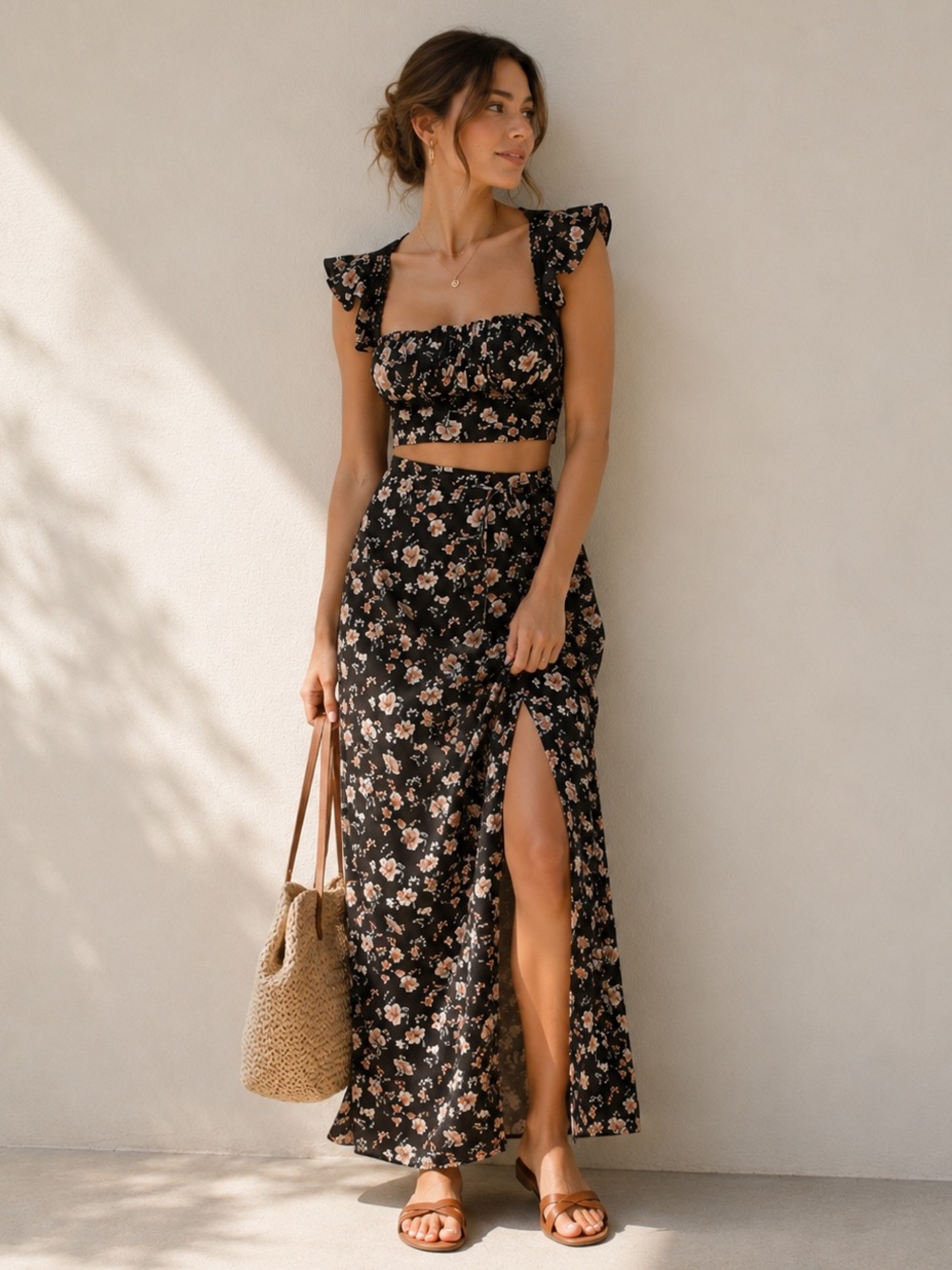 🎉LAST PIECE🎉FREE PEOPLE Bijou Floral Dress Set